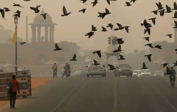 Delhi Air Chokes Haze Fog